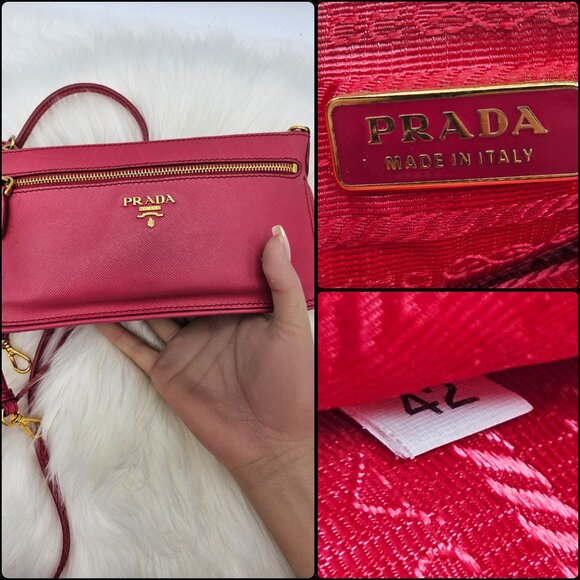 Prada  Pink Saffiano Crossbody Bag - Picture 12 of 16